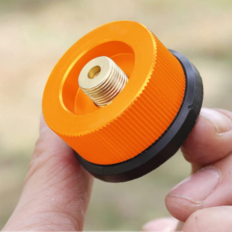 woobles Camping Stove Adapter, Outdoor Small Tank Gas Adapter Converter, Gas Cartridge Piston Adapter, Gas Conversion Head Adapter for Butane Canister Screw - Image 2